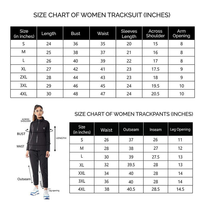 CHKOKKO Women Sports Zipper Running Winter Track Suit Set RustBlk XXL