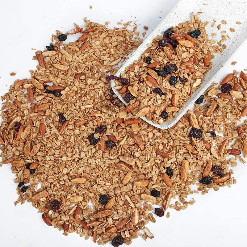 NatureVit Crunchy Granola for Breakfast, 200g | No Added Sugar | Healthy Cereal | 100% Wholegrain - [Honey, Almonds, Cranberries and Black Raisins]