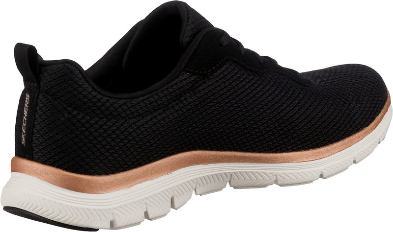 Skechers Women's Flex Appeal 4.0-Brilliant Vie Black/Rose Gold Sneaker