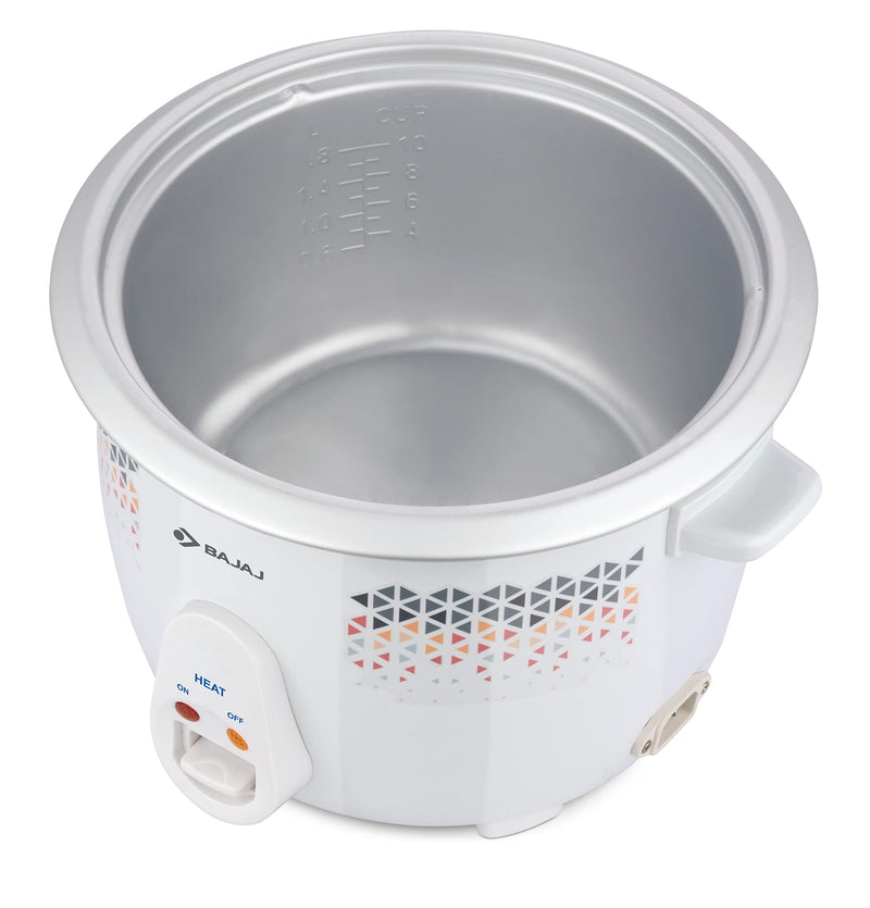 Bajaj Rcx 1.8L Dlx Rice Cooker, 1.8 Liter, White