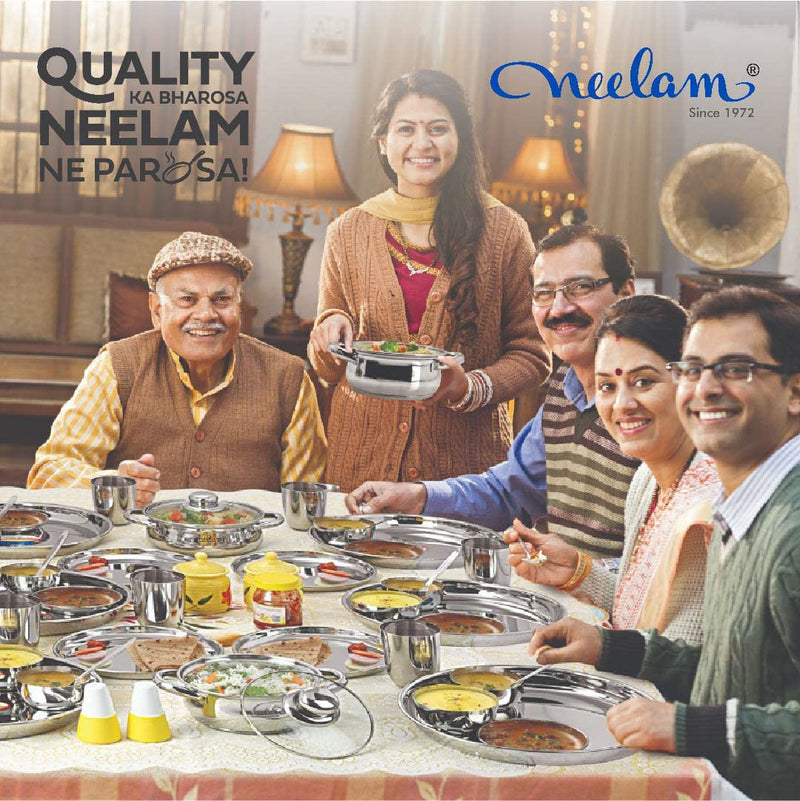 Neelam Stainless Steel Premium Dinner Set (Set of 50 Pcs)