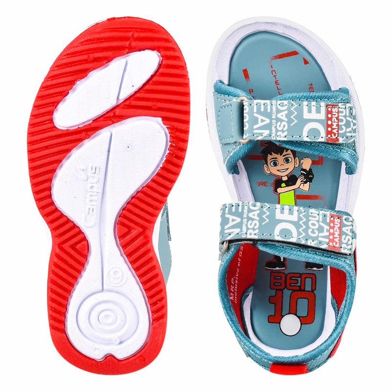 Campus Kid's SL-524 Sandal ICE GRN/RED 11 -UK/India