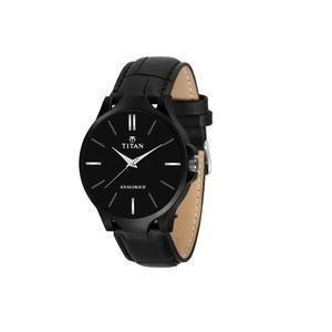 Men's Analog Leather Watch - Plain Series Exclusive
