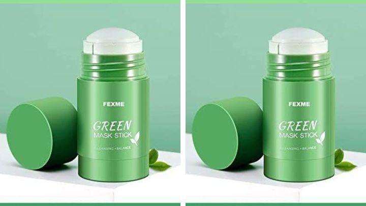 Green Tea Purifying Clay Stick Mask Oil Control Anti-acne Eggplant Solid Fine, Portable Cleansing Mask