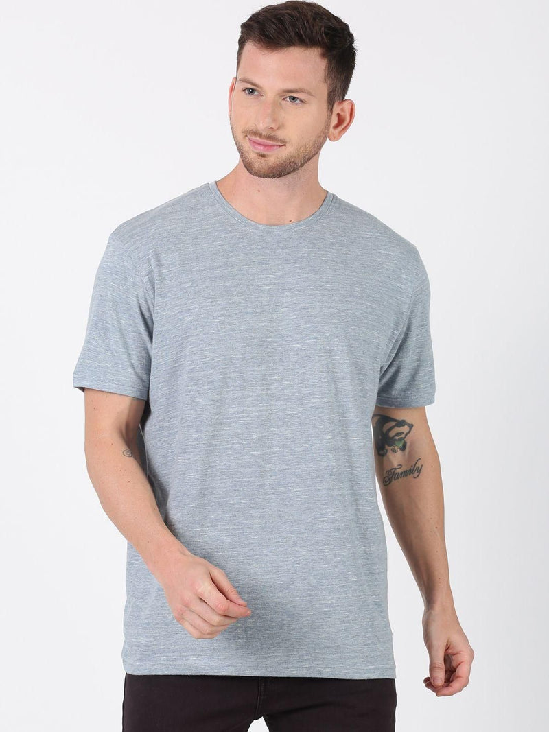 Urgear Cotton Solid Half Sleeves Mens Round Neck T-shirt