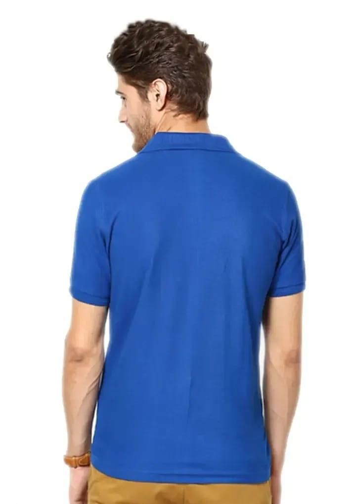 Cotton Blend Solid Half Sleeves Mens Polo T-shirt Pack Of 2