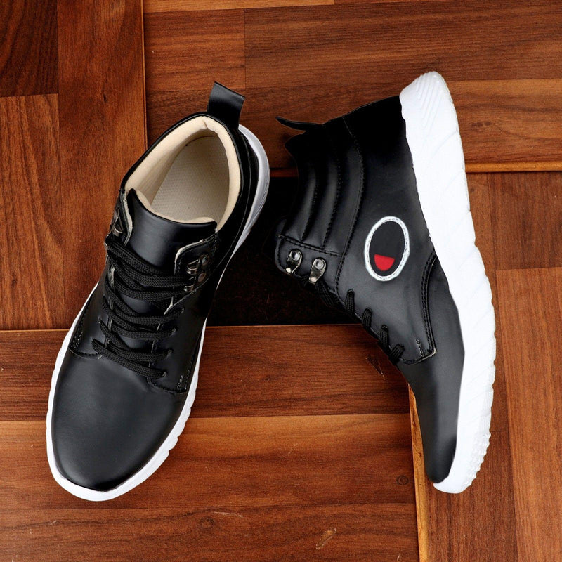 Shoe Island Fashionable Black Casual Shoes Sneakers For Men