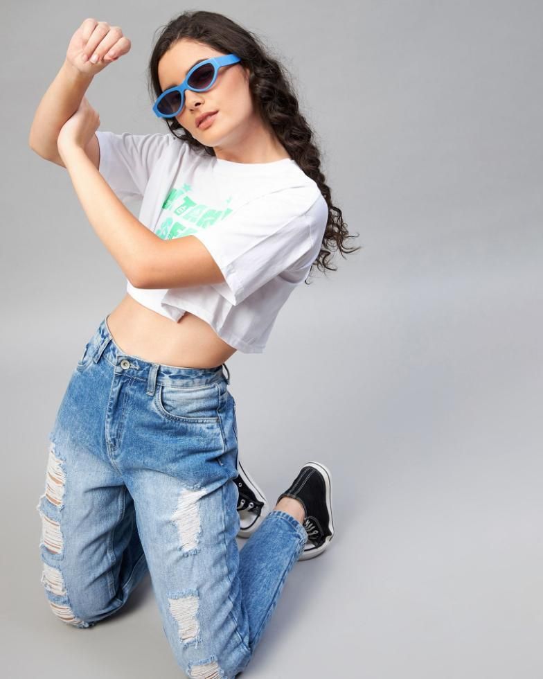 Women's Loose Fit Crop T-shirt