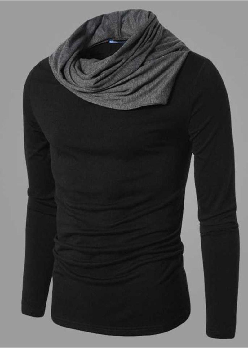 Cotton Solid Full Sleeves Mens T-shirt