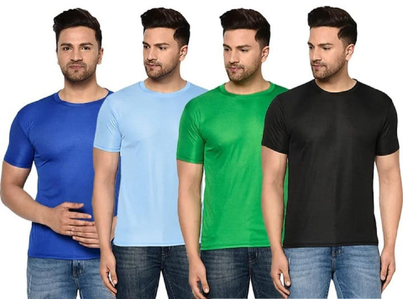 Fidato Men's Pack Of 4 Half Sleeves Round Neck T-shirt With Pack Of 2 Boxers Summer Cap Wayfarer Sunglass And Digital Watch Sun Uv Protection Hand Gloves