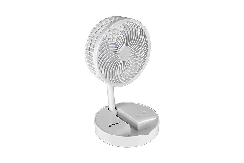 Powerful Rechargeable Multifunction Table Wall AC DC Fan with 21 SMD LED Light | Folding fan with LED light, Assorted COLOR (MULTICOLOR)