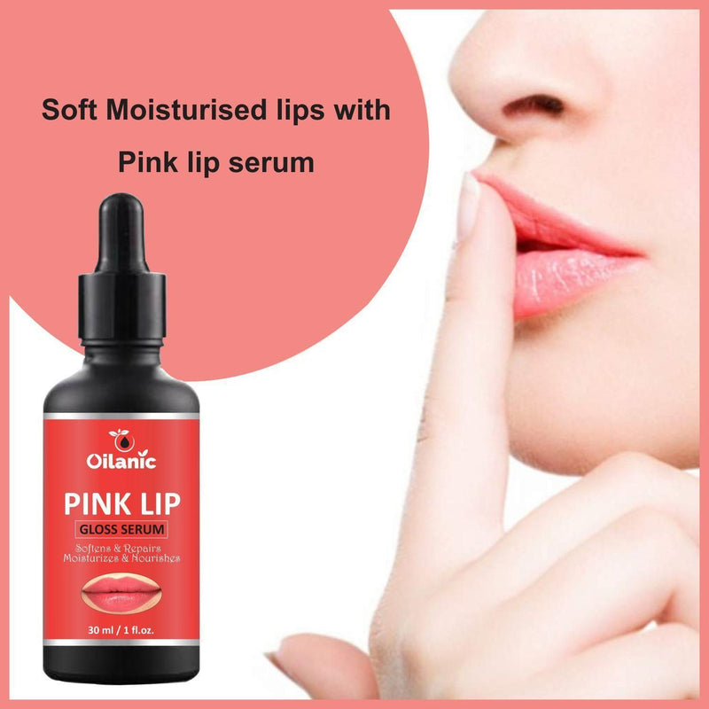 Oilanic Premium Pink Lip Serum oil- For Soft and Moisturized Lips for Men & Women (30 ml)