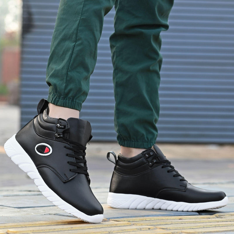 Shoe Island Fashionable Black Casual Shoes Sneakers For Men