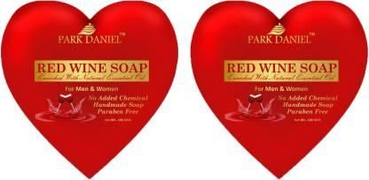 Park Daniel Red Wine Bathing Soap Bar 100gm Each (Pack of 2)