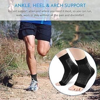 Swelling Arch Heel Socks yoga sport protect socks Pack of 2