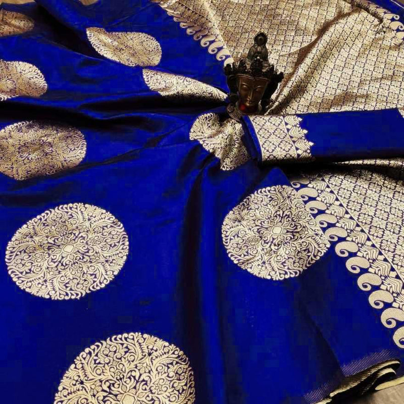 Stunning Soft Cotton Banarasi Silk Weaving Saree