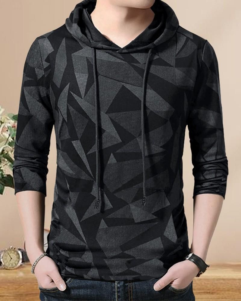 Eyebogler Men Printed Hood Neck T-shirt