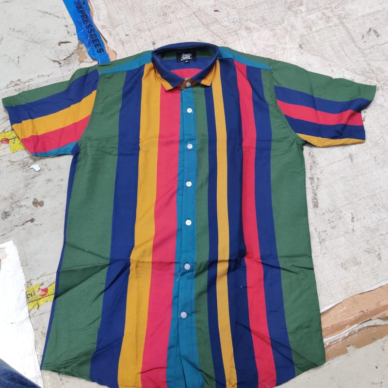 Rayon Printed Half Sleeves Mens Casual Shirt