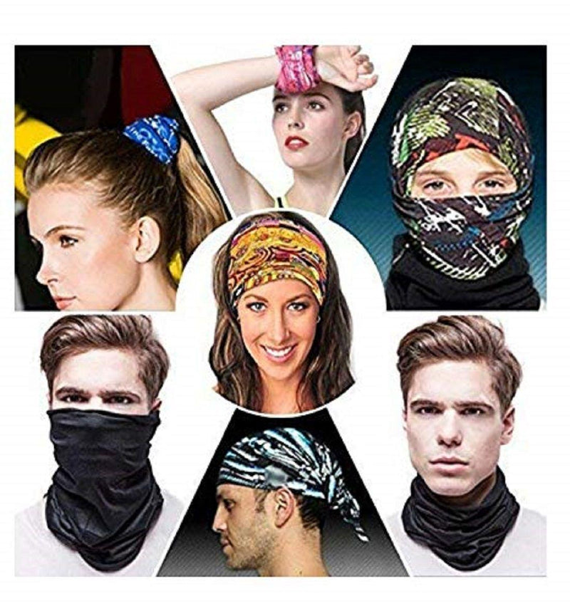 Uv Face Sheild Mask Sun Protection Neck Gaiter For Men Women Breathable Summer Headband Bandana Face Scarf Mask (pack Of 5)