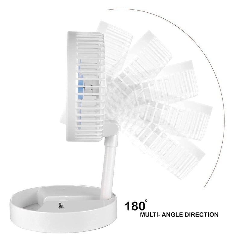 Powerful Rechargeable Multifunction Table Wall AC DC Fan with 21 SMD LED Light | Folding fan with LED light, Assorted COLOR (MULTICOLOR)