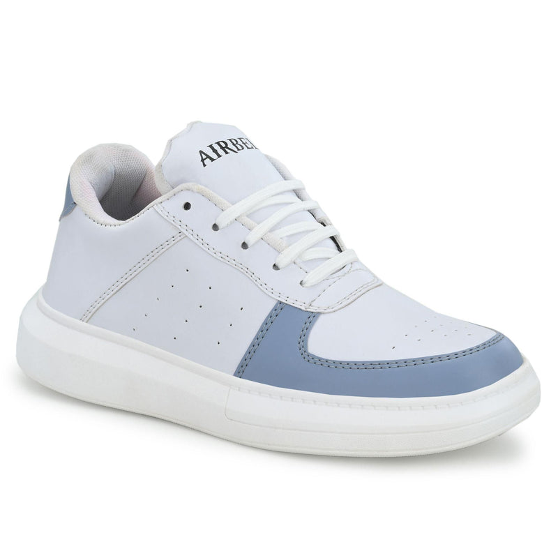 Airbell Grey Synthetic Leather Casual Sneakers for Men's