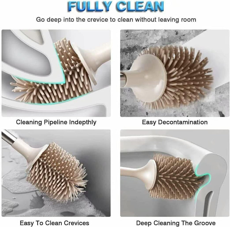 Toilet Brush- 360 Degree Brush Head Toilet Brush