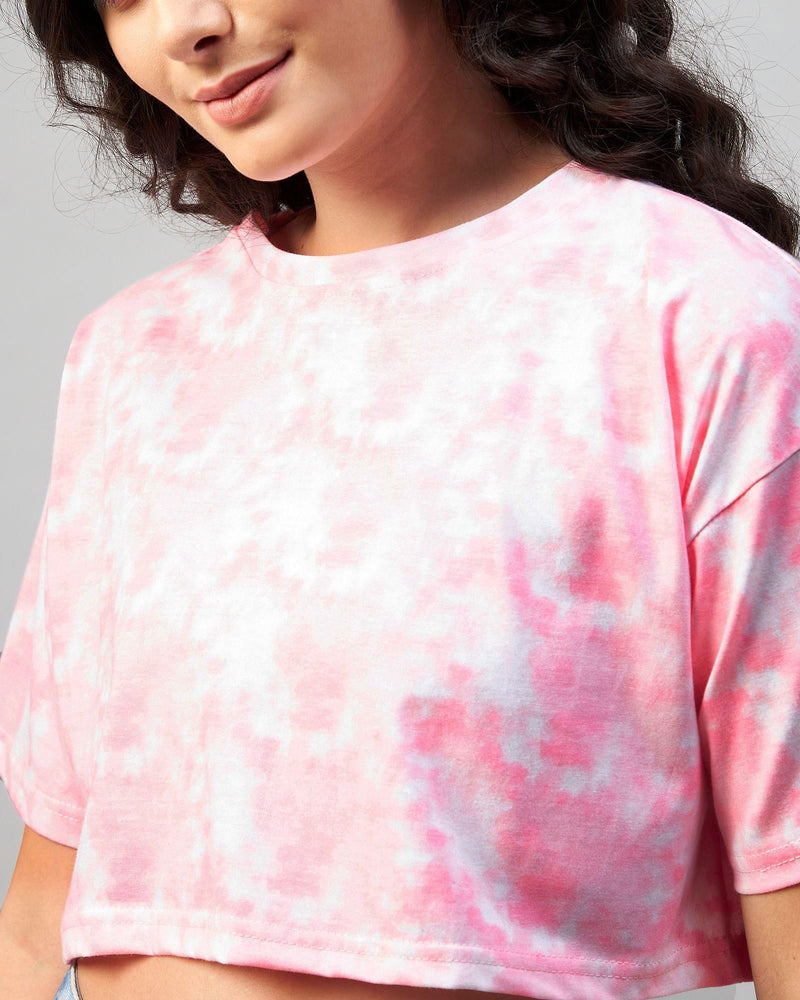 Women's Tie & dye Loose Fit Crop t-shirt