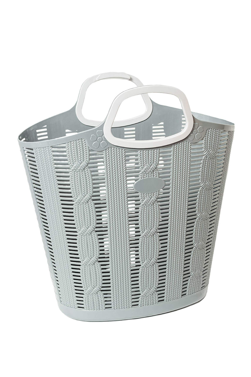 GALOOF Reusable Shopping Bag | Multipurpose Plastic Jhola Basket For Grocery, Vagetables And Shopping | Washable And Reusable (GREY)