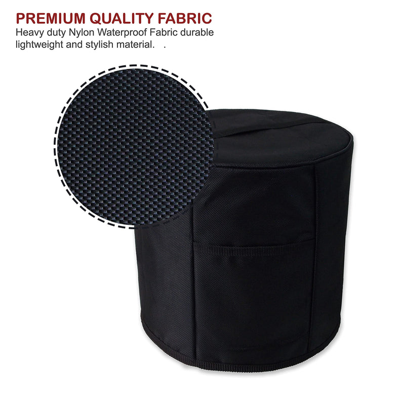 Nabaat Polyester Dust Proof Water Proof Washable Cover For Automatic Electric Rice Cooker Of Prestige / Bajaj / Panasonic / Philips / Geek, Kitchen Standard Size, Black (13"X12").