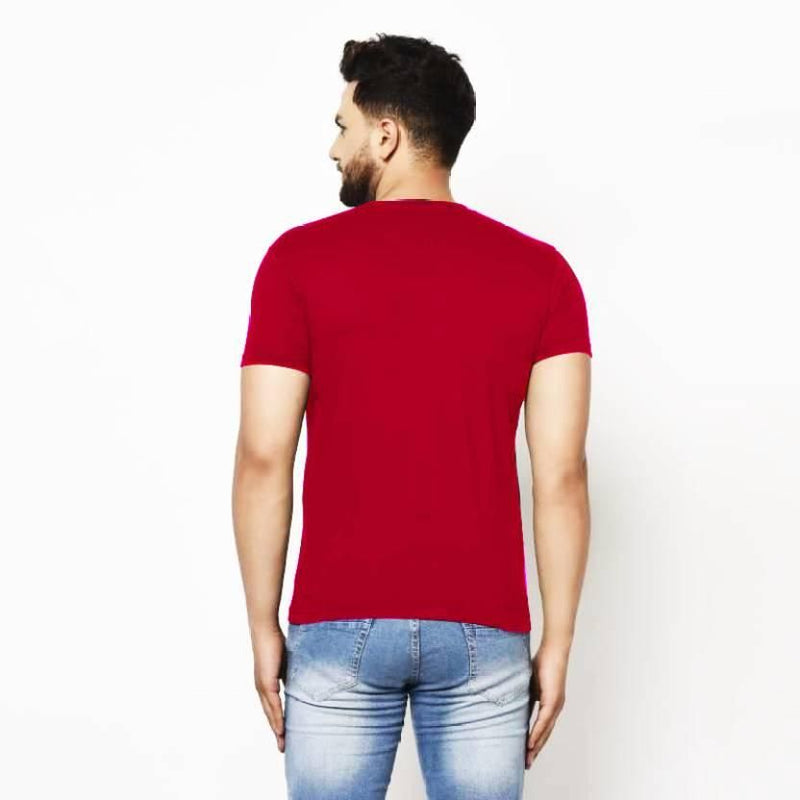 Cotton Blend Solid Half Sleeves Mens Round neck T-Shirt