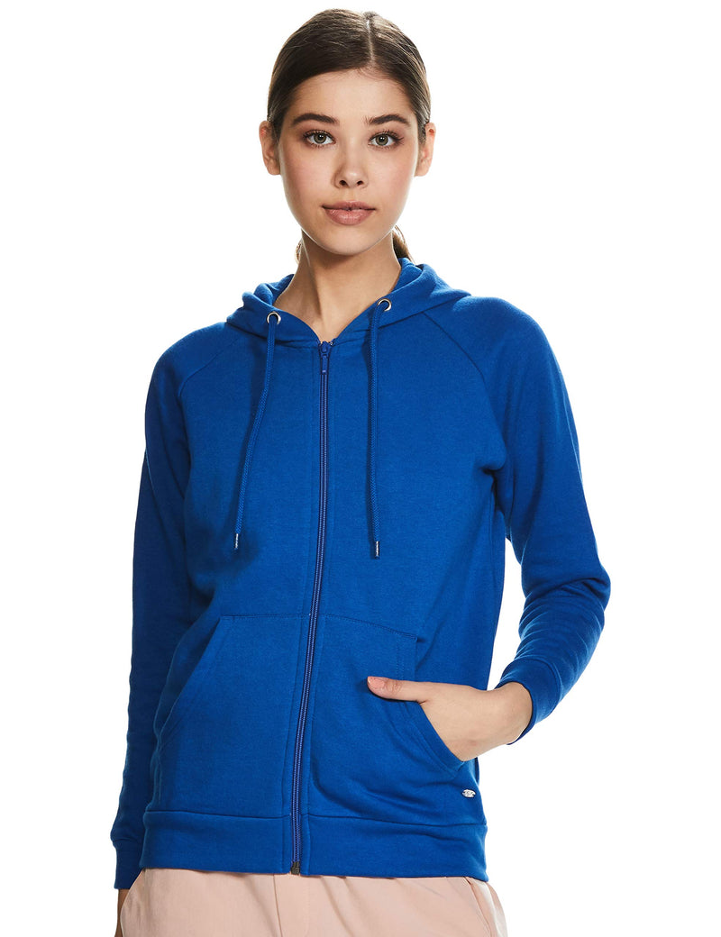 Allen Solly Woman Regular Fit Hooded Neck Polyester Blend Sweatshirt Blue 3XL