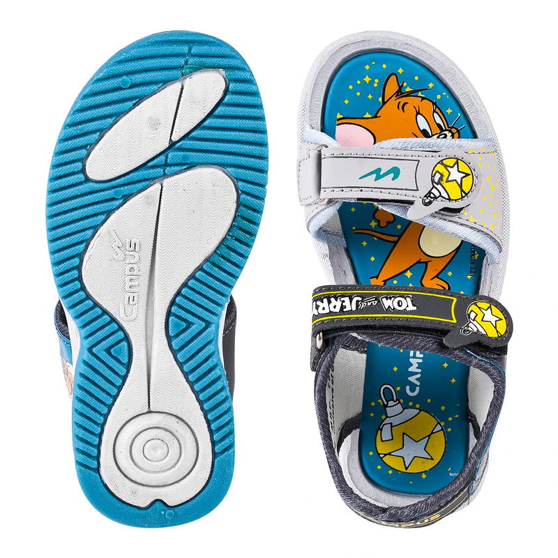 Campus Kid's SL-519 Sandal D.GRY/L.GRY 13 -UK/India