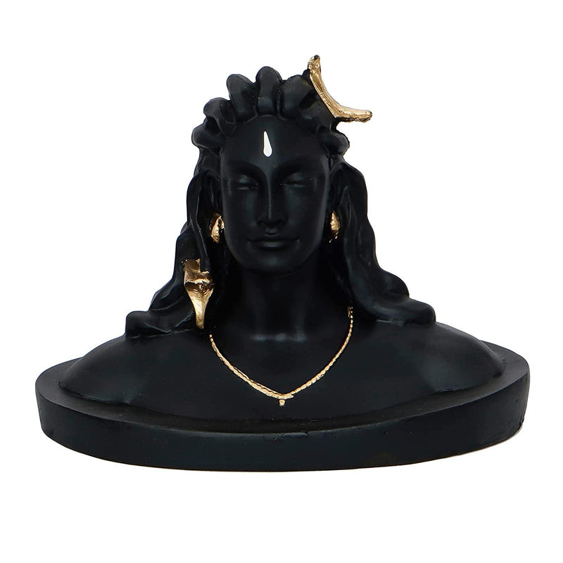 Black Adiyogi Lord Shiva Handcrafted Polyresin Figurine