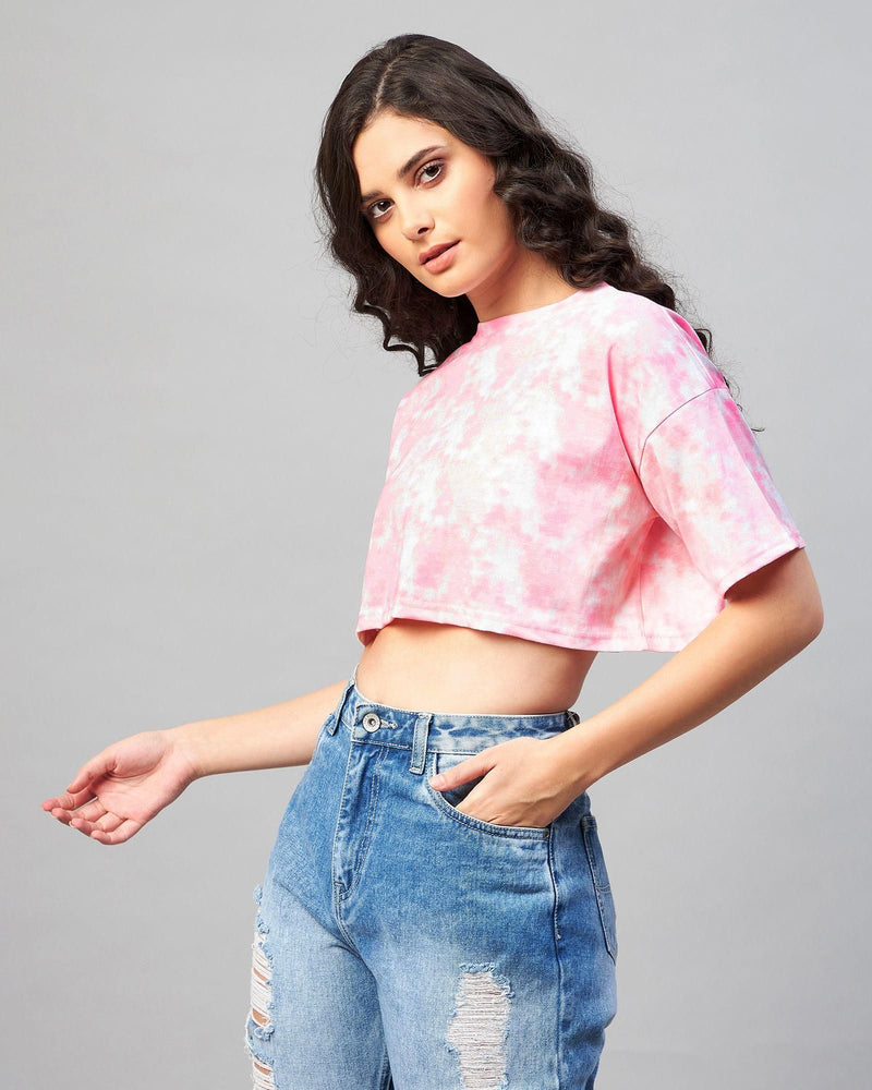 Women's Tie & dye Loose Fit Crop t-shirt