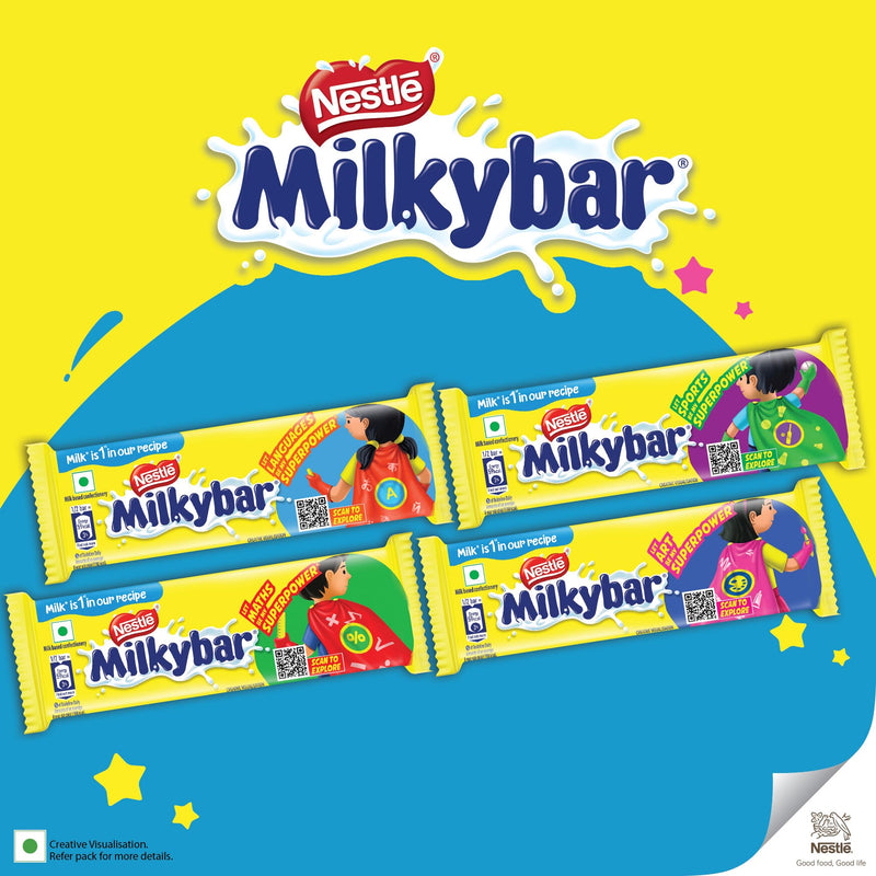 MILKYBAR Nestle Tablet, Made With Milk , Yummy & Creamy Treat, 540 G (24 Units X 22.5G)