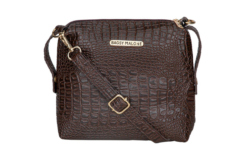 Bagsy Malone Women's Western (Croco Brown)