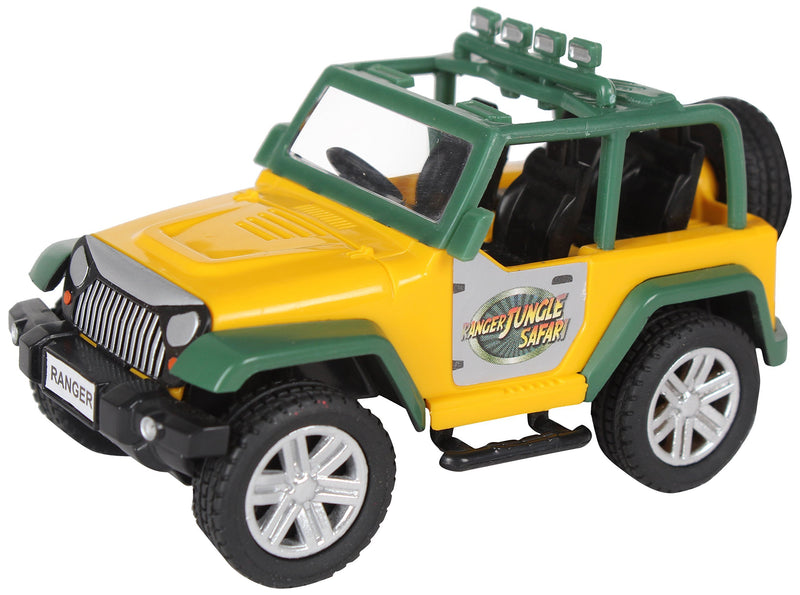 Centy Toys Plastic Pull Back Safari Car, 1 Pull Back Vehicle, Multicolour, Kid