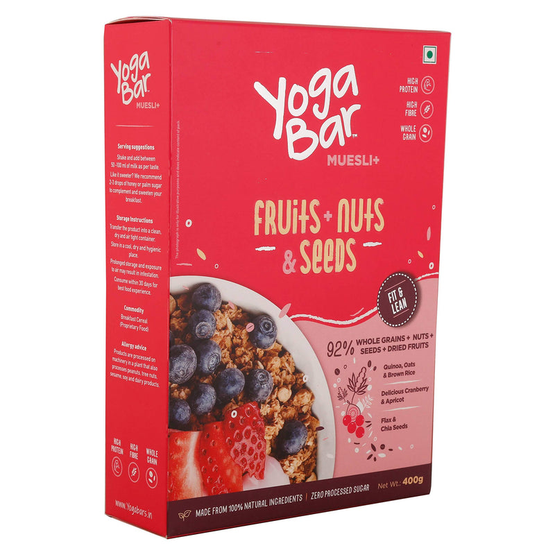 Yogabar Muesli - Fruits, Nuts & Seeds, 400g