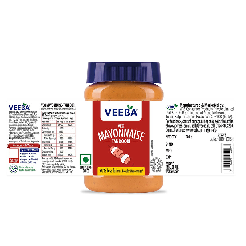 Veeba Tandoori Mayonnaise, 250g