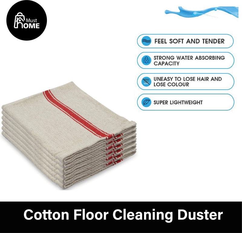 MustHome pocha for Floor Cleaning | Cotton Floor Cleaning Pocha Mop Cloth | Sweeping Cloth | Dusting Cloth | | pocha for Floor Cleaning | Floor Mop Cloth | 24 x 24 inch (2)