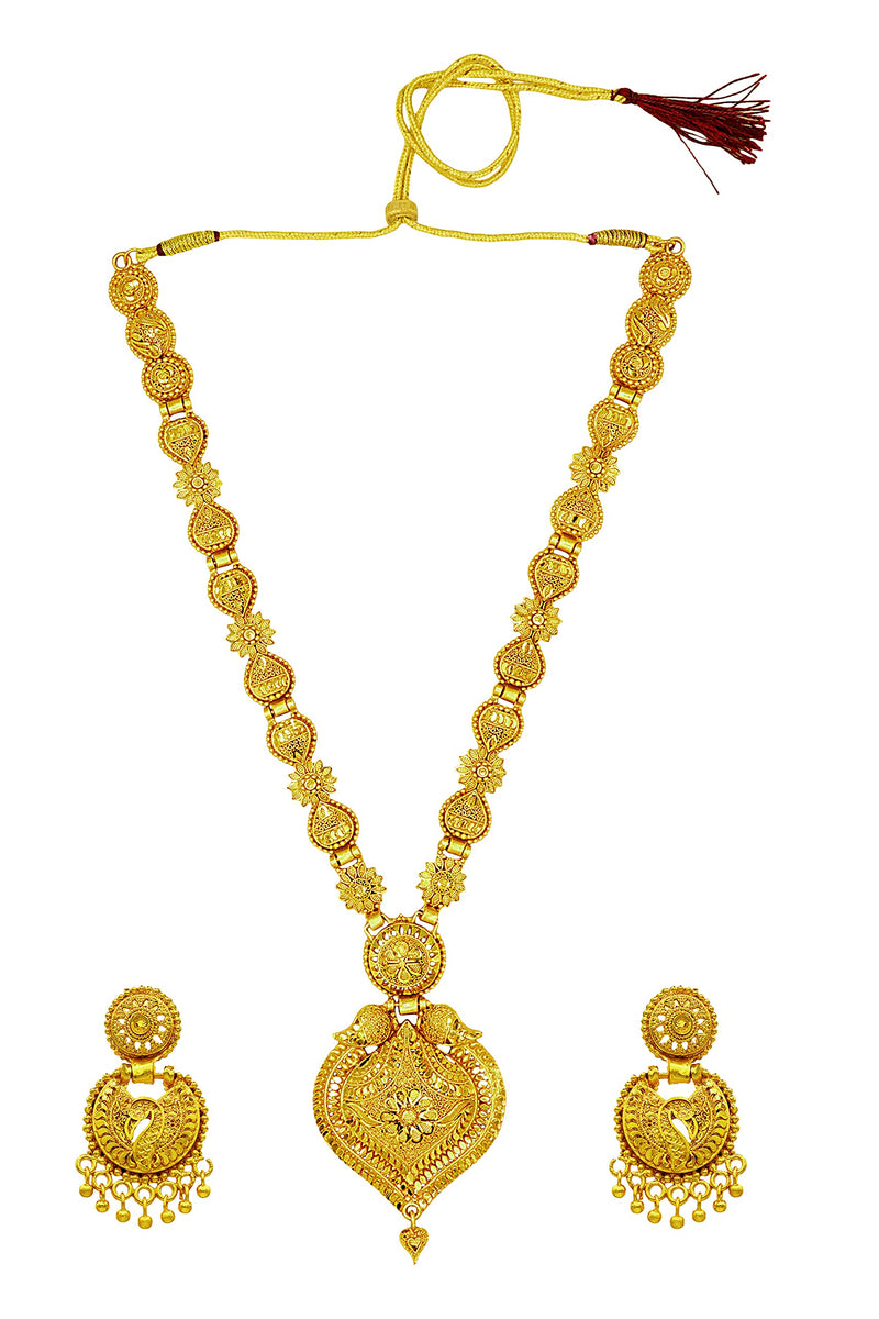 Asmitta Jewellery Set for Women (Golden) (NS725KJGLDSB0)