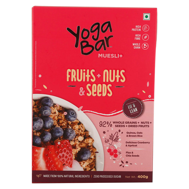 Yogabar Muesli - Fruits, Nuts & Seeds, 400g