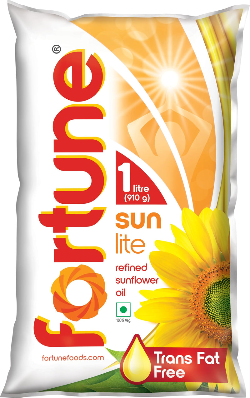 Fortune Sunlite Refined Sunflower Oil, 1L