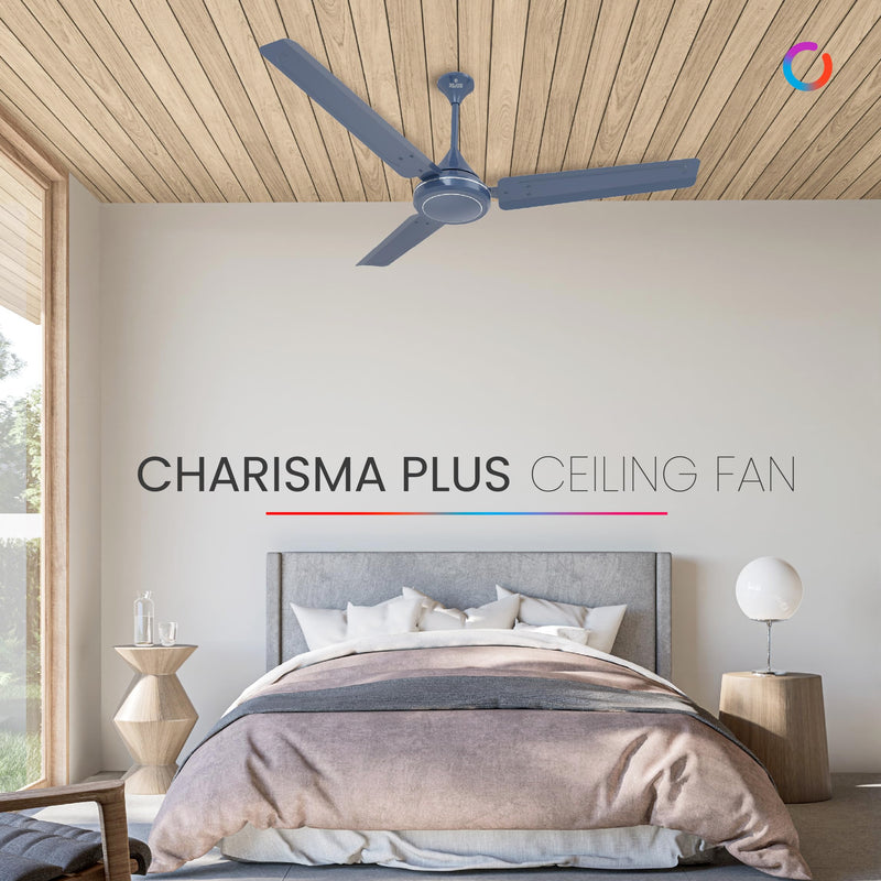 Polycab Charisma Plus 1200 mm High Speed 1 Star Rated 52 Watt Ceiling Fan with Corrosion Resistant G-Tech Blades and 2 years warranty (Classic Blue)