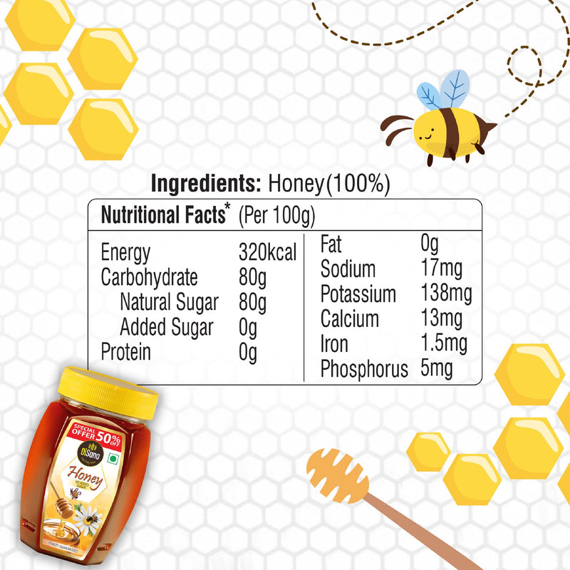 DiSano Pure Honey 500 g (pack of 1)