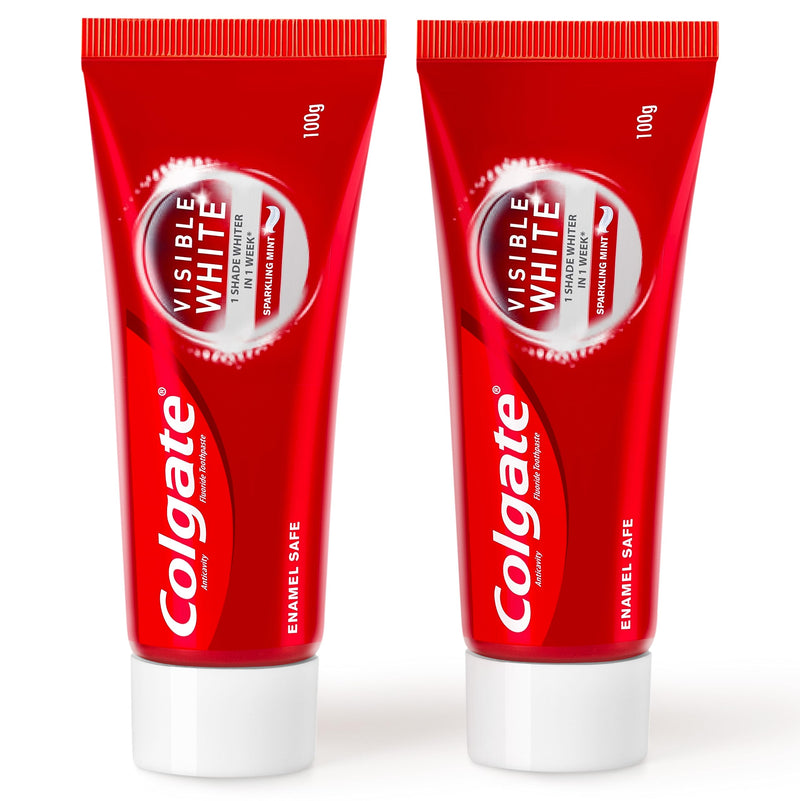 Colgate Visible White Dazzling White Toothpaste, Sparkling Mint - 200gm (Saver Pack)