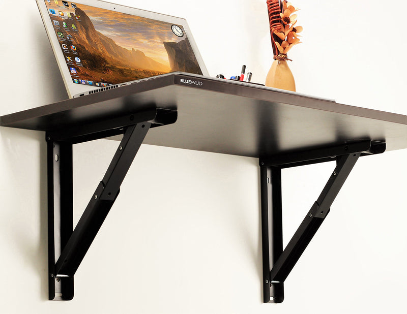 BLUEWUD Hemming Folding Wall Mounted Study/Computer/Laptop Table (Wenge)