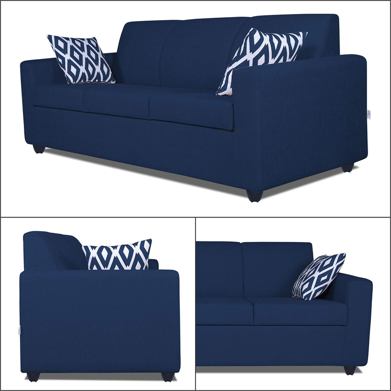 Adorn India Monteno Six Seater 3+2+1 Sofa Set (Blue)