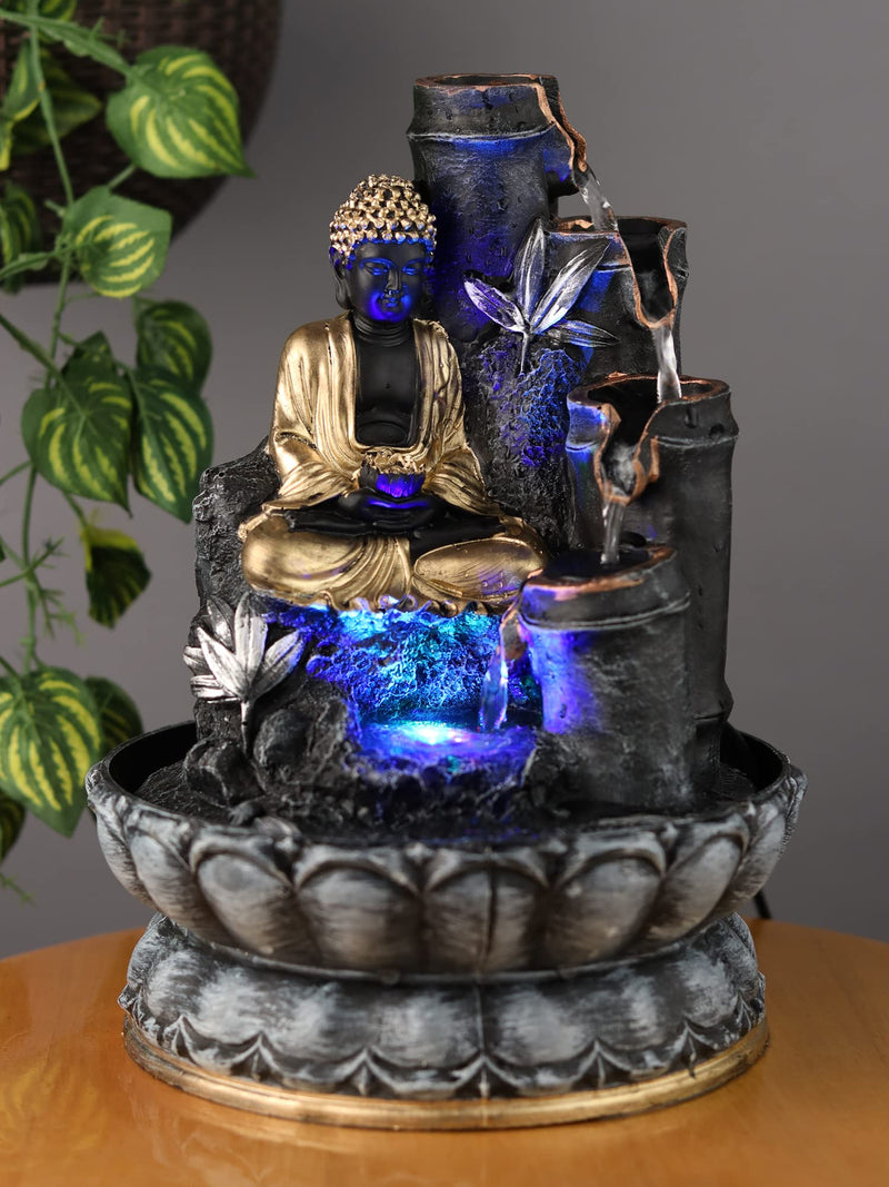 Amazon.com: Tabletop Fountain Rockery Waterfall Fountain with Small Fish  Bowl, Zen Meditation Indoor Waterfall with Colorful Lights and Rolling  Ball, Desktop Fountain for Home Office Decorations : Home & Kitchen