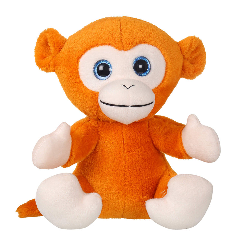 Mirada Cute Light Brown Glitter Eye Monkey Soft Toy for Boy/Girls/Kids | Stuffed Plush Animal | Ideal for Birthdays & Special Occasions - 25cm